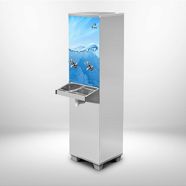 Bebedouro Industrial de Coluna 2 Geladas Inox 25 Litros 220v Frisbel