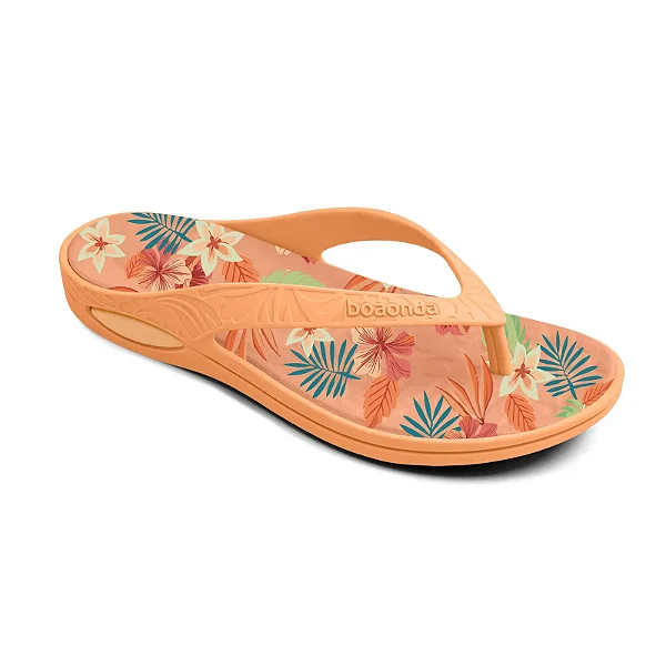 Chinelo Feminino Boaonda Lily Tangerina Tropical 257