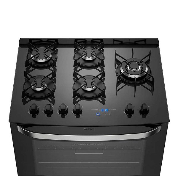 Fogão 5 Bocas Automático Preto