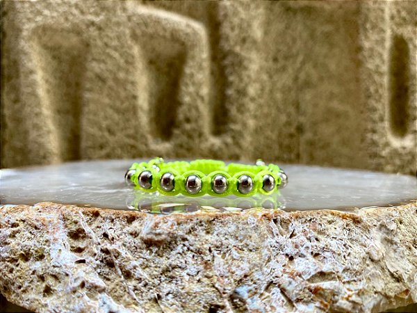Pulseira Macramê Amarelo Neon