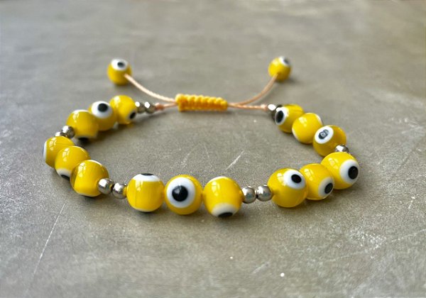 Pulseira Olho Grego Amarelo