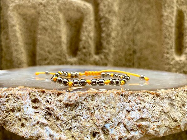 Pulseira Basic Amarela com Nós