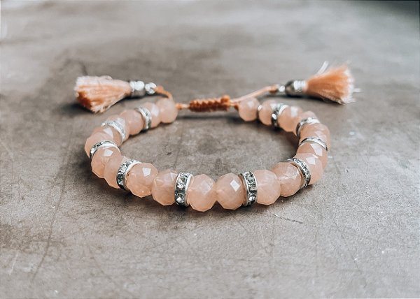 Pulseira Rosê com Pingente Tassel
