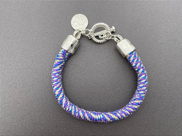 Pulseira Linha mescla Azul e Roxa - Tati Oliveira Bijoux