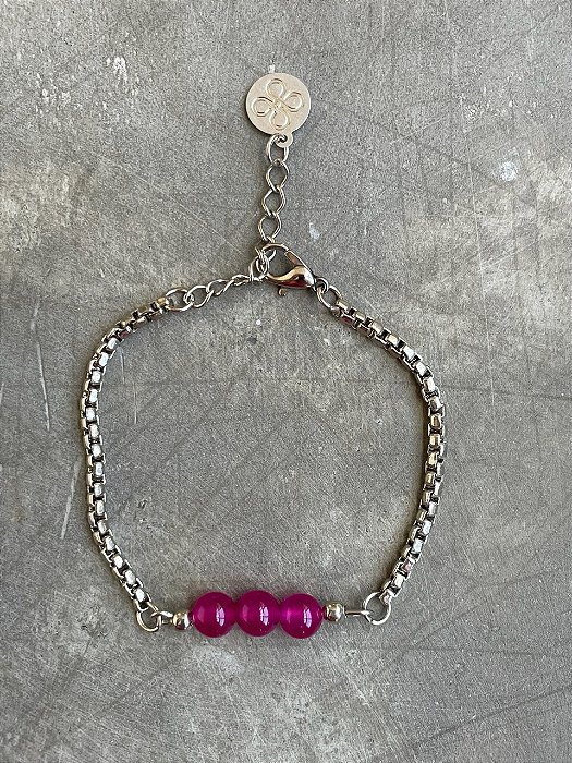 Pulseira Jade Fúcsia