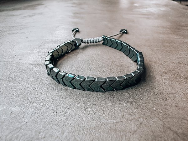 Pulseira Hematita Flexa Grafite
