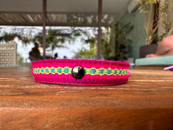 Pulseira Étnica Rosa e Verde