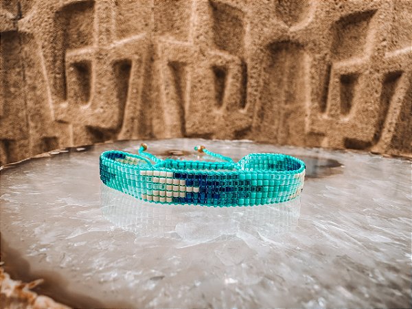 Pulseira Étnica Azul Degradê