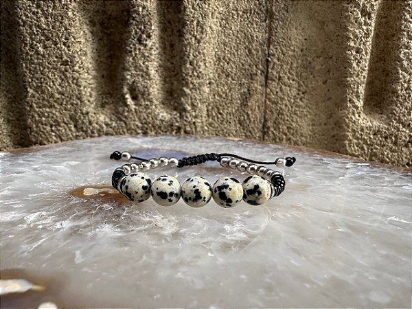 Pulseira Pedra Natural Jade Dalmita