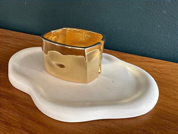 Pulseira Bracelete Quadrado Dourado