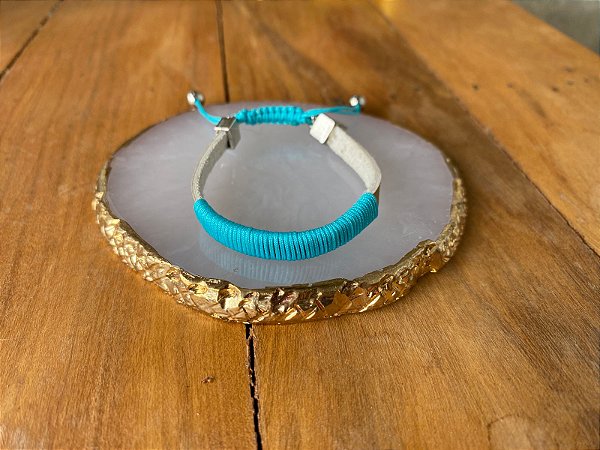 Pulseira Infantil Dourada Azul