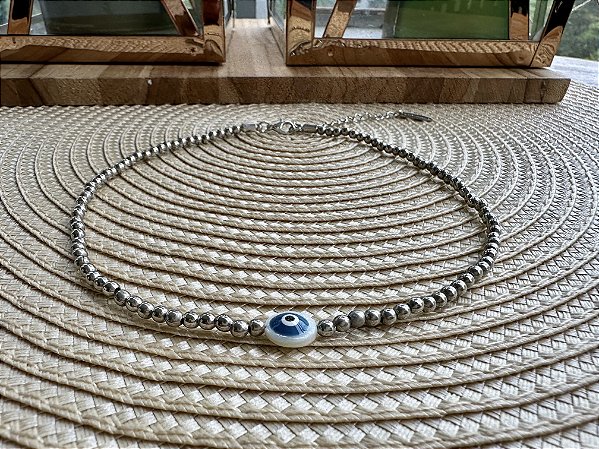 Colar Choker Olho Grego