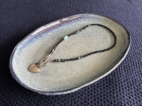 Colar Preto  e Turquesa