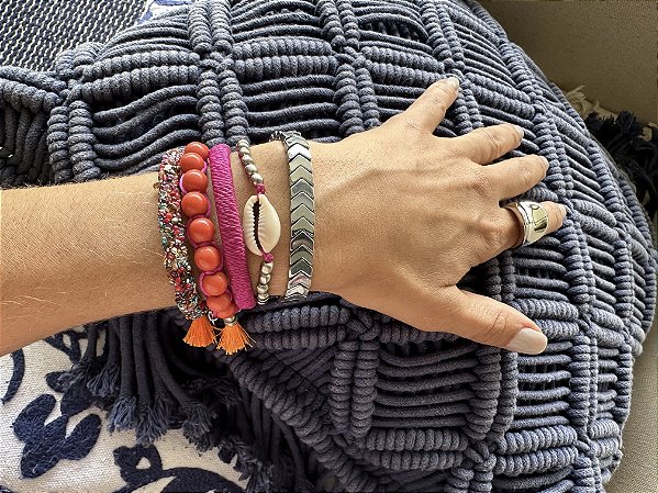 Kit de Pulseiras Fúcsia