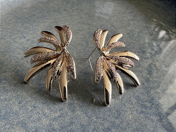 Brincos Dourado Coqueiro