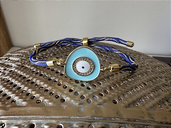 Pulseira Azul com Olho Grego