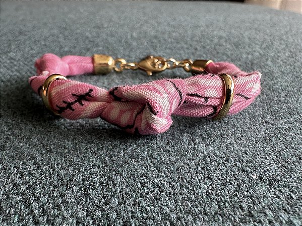 Pulseira Bandana Rosa Claro