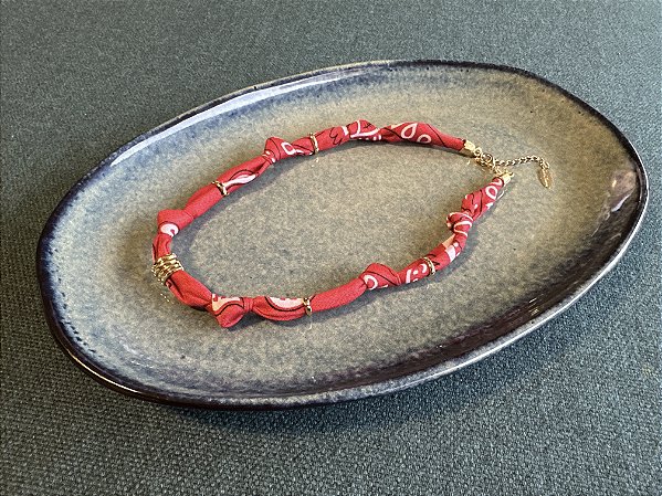 Colar Bandana Vermelho sem pingente