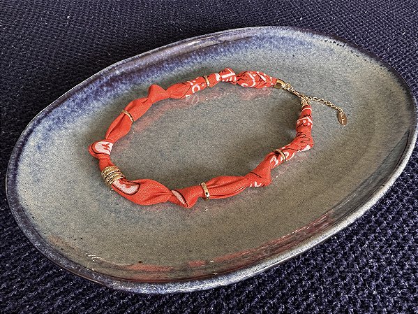 Colar Bandana Laranja sem pingente