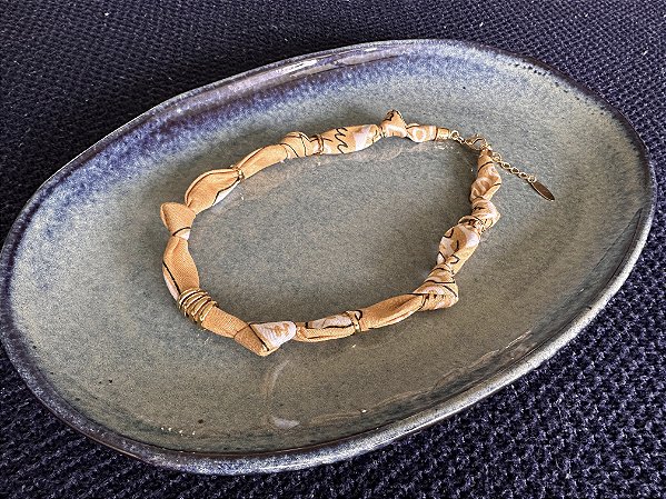 Colar Bandana Bege sem pingente