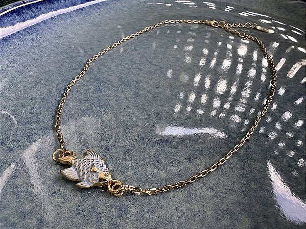 Colar Correntinha com Pingente Peixe