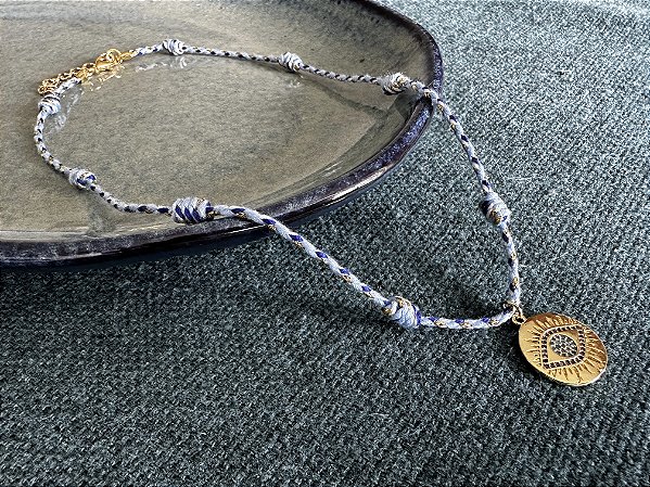 Colar Cordão Azul