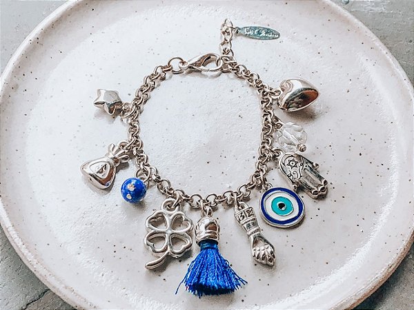 Pulseira Patuá com Olho Grego