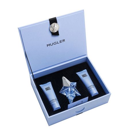 Kit Angel Thierry Mugler Eau de Parfum Perfume Feminino 25 ML Gel de Banho 50 ML Locao Corporal 50 ML
