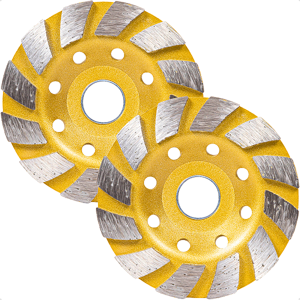 Kit 2 Disco Rebolo Desbaste Diamantado Concreto Mármore