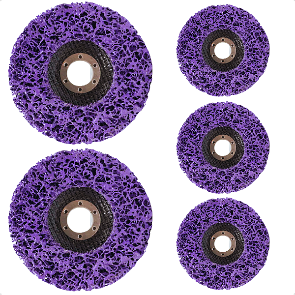 05 Disco De Limpeza Flap Polidor Removedor Verniz Tinta Fundo 115x22mm