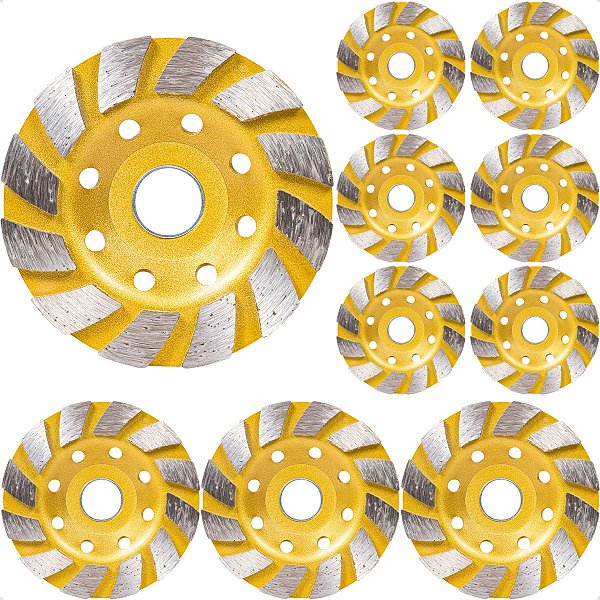 10 Disco Desbaste Esmerilhadeira Concreto Rebolo Diamantado