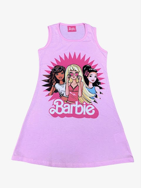 Vestido em malha verão infantil Menina - Barbie