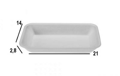 Bandeja de Isopor B2 Funda 21x14x2,8 - 400 Unidades