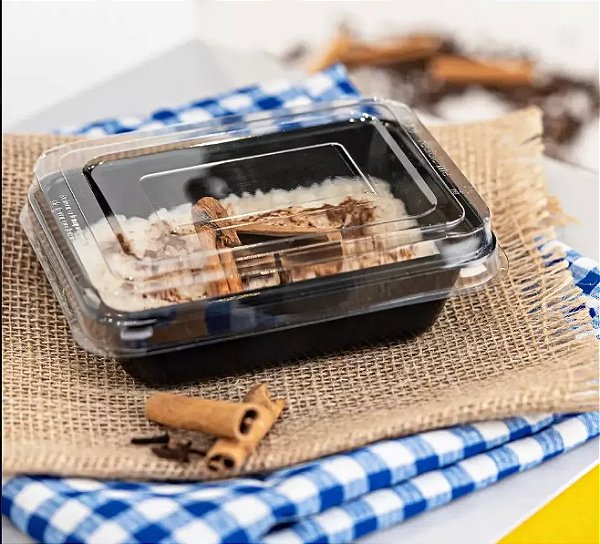 Embalagem bandeja forneável com tampa 500ml Galvanotek G 206 - 10 unidades