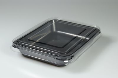 Embalagem bandeja forneável com tampa Galvanotek 1000ml G 201- 15 unidades
