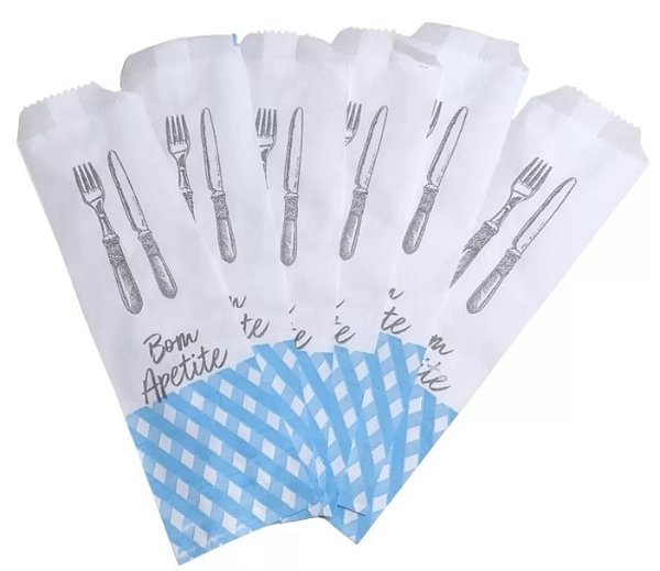 Embalagem de papel para talher 7x25cm - 500 unidades