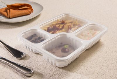 Embalagem Pote Freezer Microondas 4 Divisórias Galvanotek G 324 1.225ml - 100 Unidades
