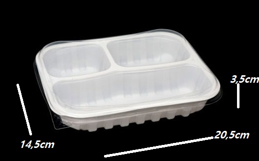 Embalagem pote freezer microondas PP4H - 1.000ml Starpack - 150 unidades