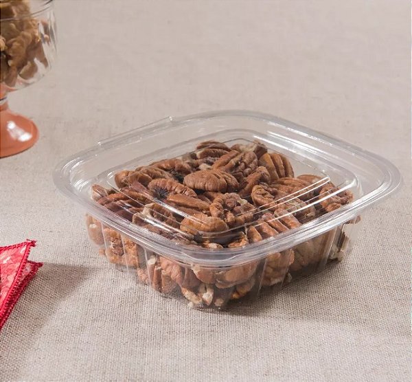 Embalagem pote retangular tampa articulada 300ML Galvanotek GA 91 - 10 unidades