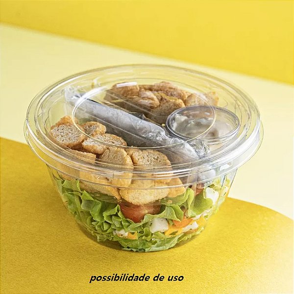 Embalagem Saladeira com Divisória Galvanotek G 633 - 100 unidades