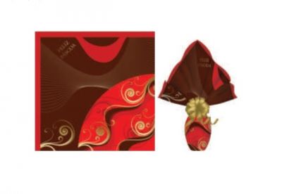 Sacos Para Ovo de Páscoa Feliz Páscoa Vermelho 500g à 750g 44x44 - 25 Unidades