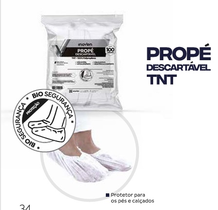Sapatilha descartável Propé TNT - 100 unidades
