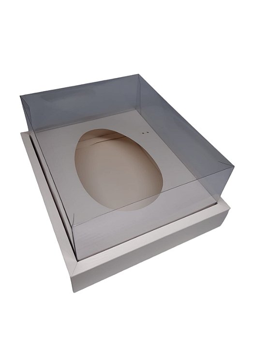 Caixa Para Ovo de Colher Com Moldura Branco 500g - 1 Unidade
