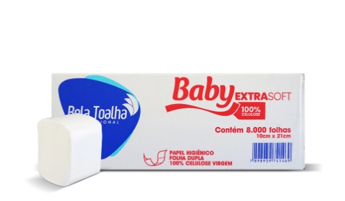 Papel Higiênico Cai-Cai Baby 100% celulose - 8.000 Folhas