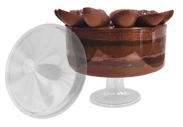 Taça Acrílica com Tampa Acrílica 2.200ml - 1 Unidade