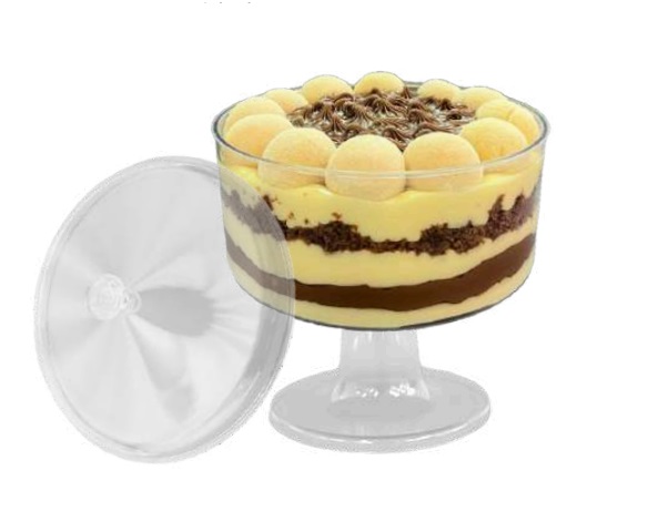 Taça Acrílica com Tampa Acrílica 950ml - 1 Unidade