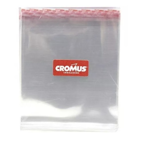 Saco Plástico Adesivado Transparente 8x8+3cm Aba - 50 Unidades