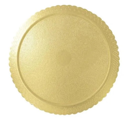 Cake Board Laminado Dourado 28cm - 1 Unidade