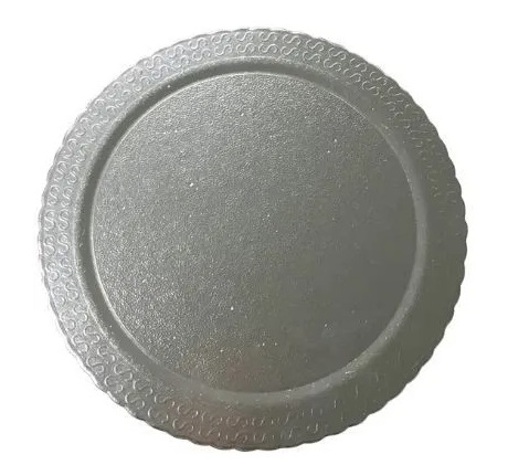 Cake Board Laminado Prata 32cm - 1 Unidade