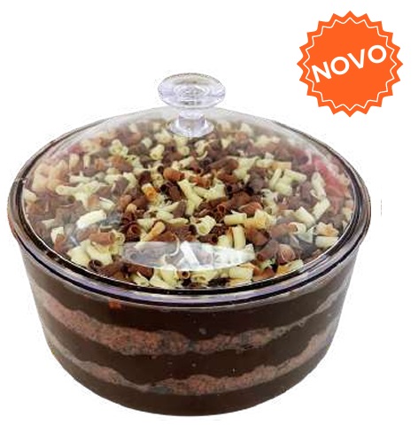 Forma Acrílica Redonda com Tampa Acrílica 950ml - 1 Unidade